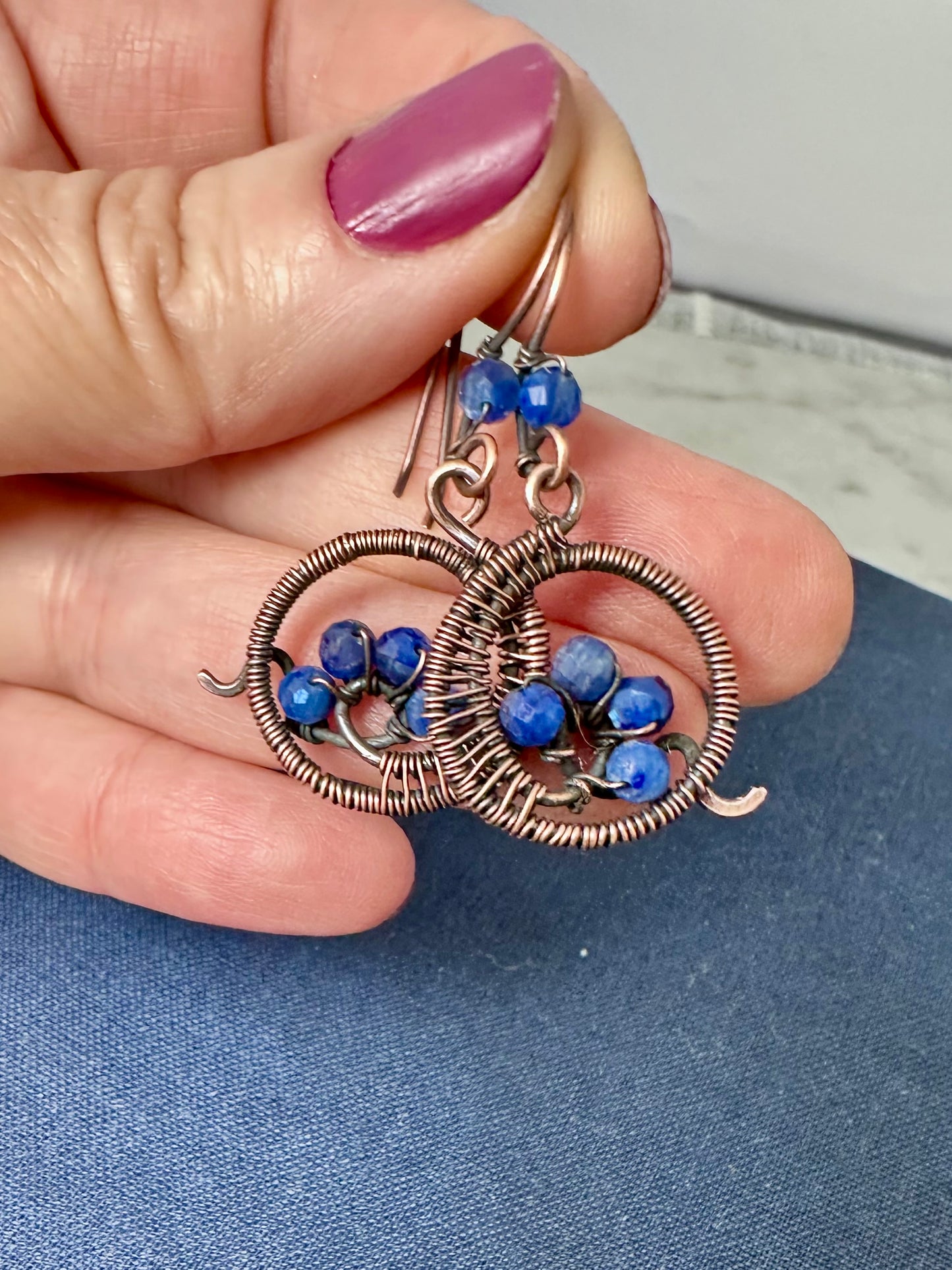Coiled Kyanite Earrings