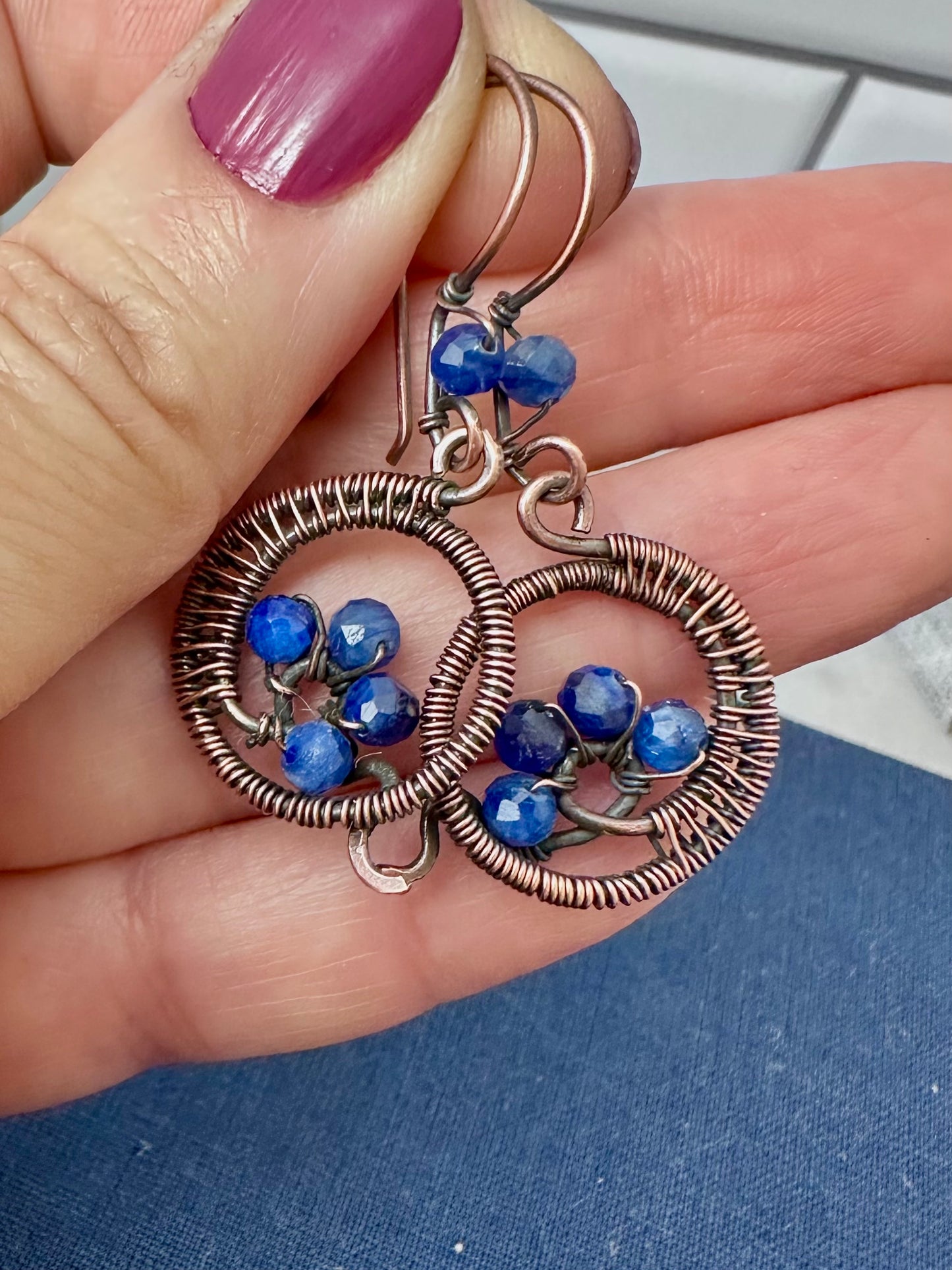 Coiled Kyanite Earrings