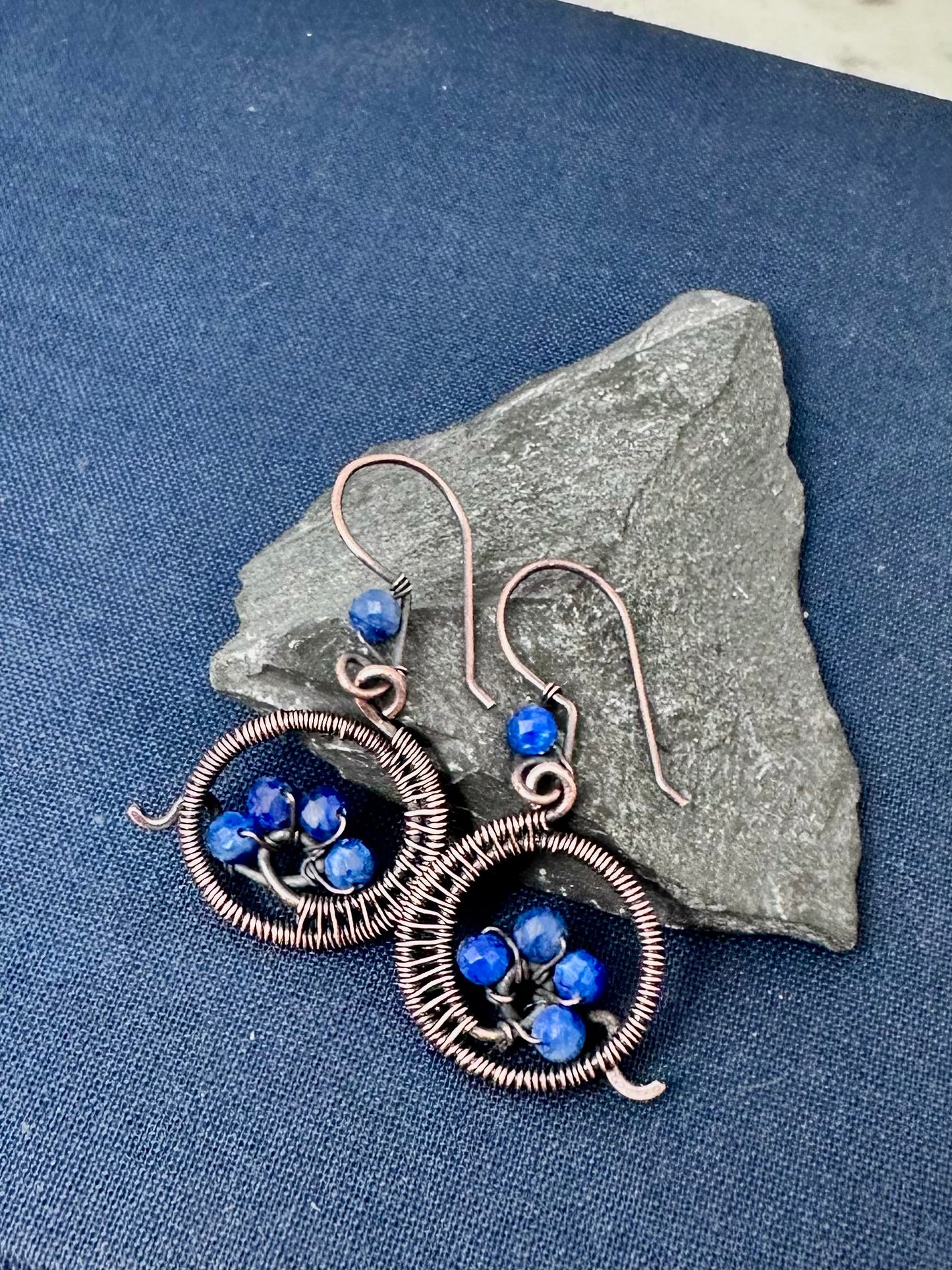 Coiled Kyanite Earrings