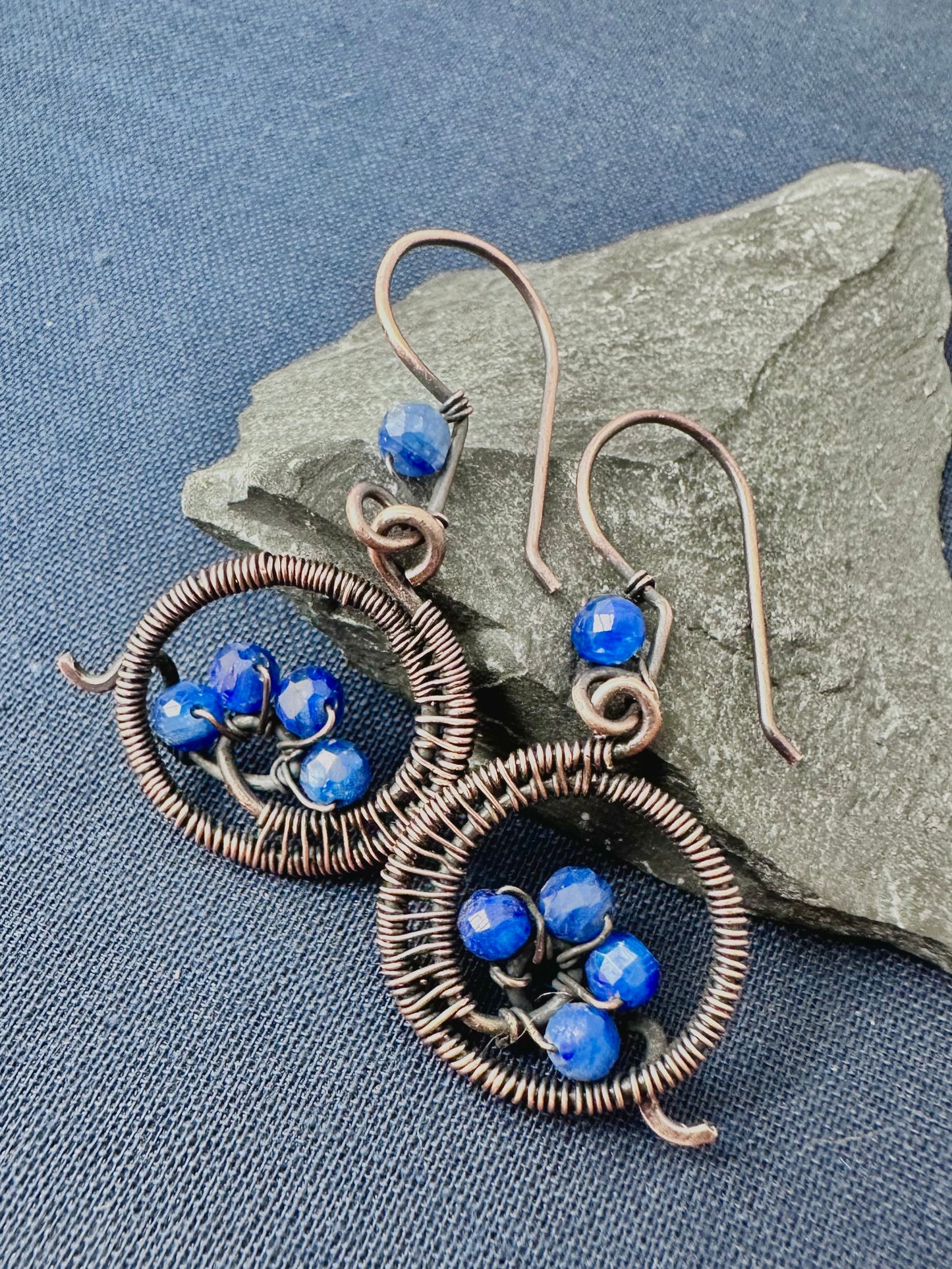 Coiled Kyanite Earrings
