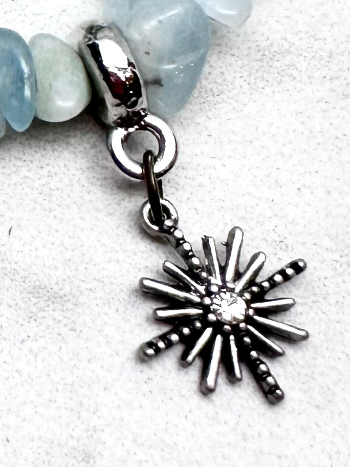 Icy Blue North Star Stretch Bracelet