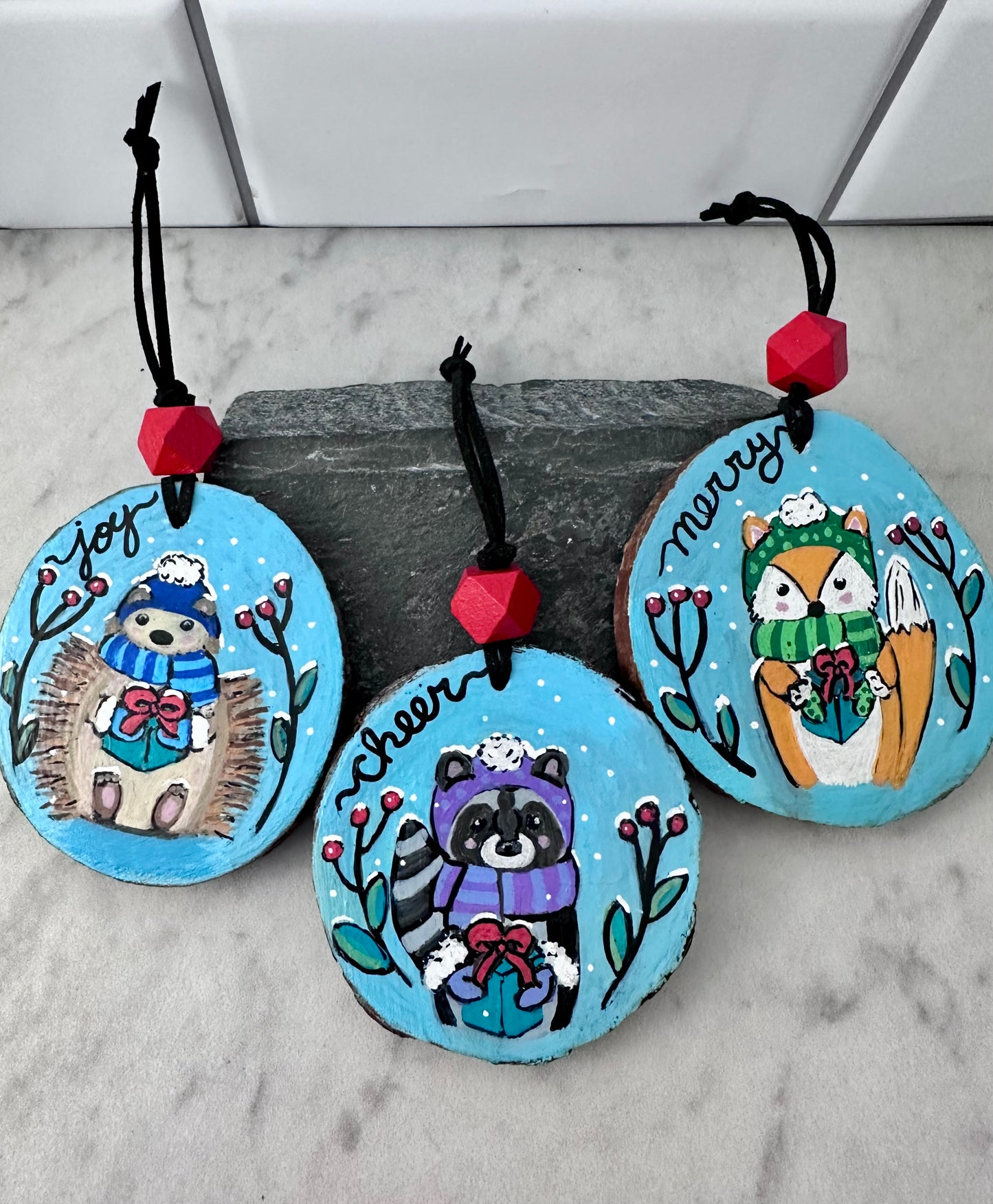Trio of Animal Friends Ornaments