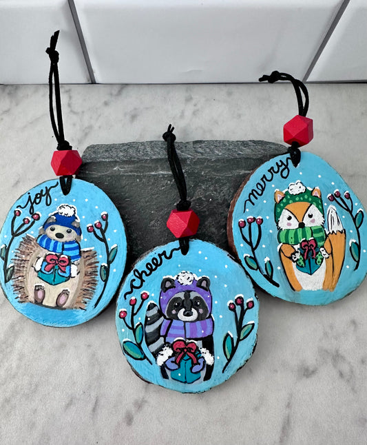 Trio of Animal Friends Ornaments